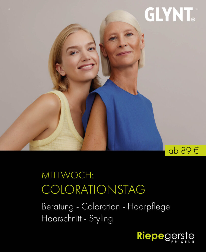 Colorationstag beim Friseur Riepegerste Lüdenscheid: jeden Mittwoch ab 89 €